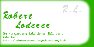 robert loderer business card